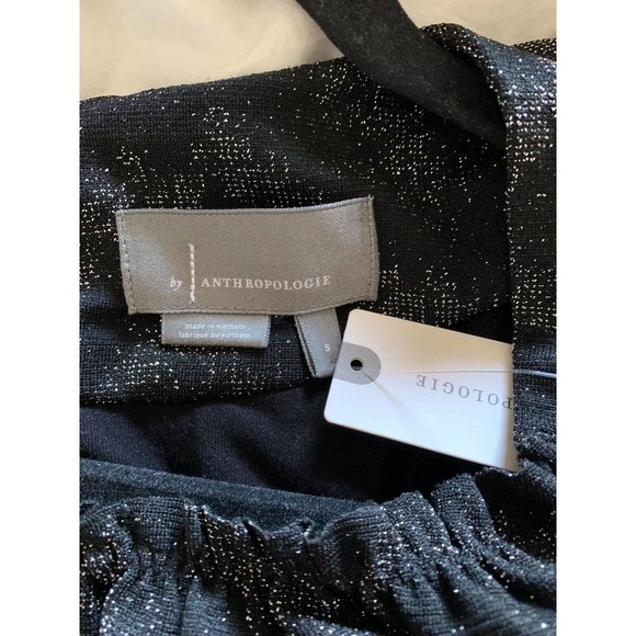 Anthropologie Carly Shimmer Top Blouse Sleeveless Black Size Small NWT Ret $78 - Picture 7 of 10
